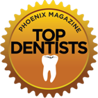 phoenix magazine top dentist award badge
