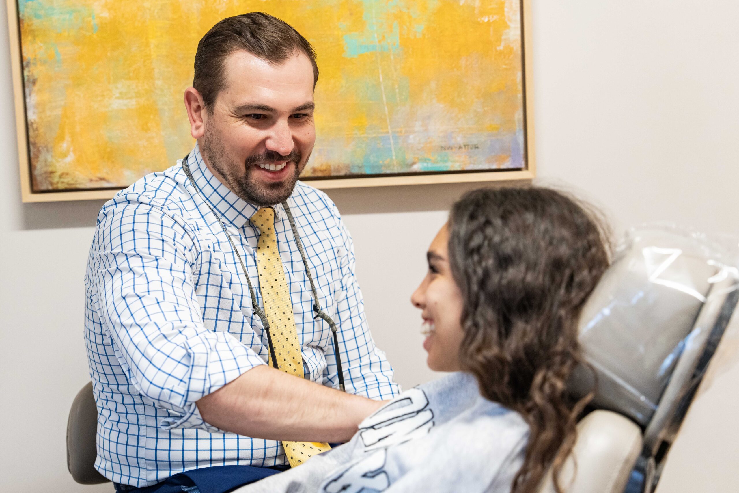 doctor and patient smiling