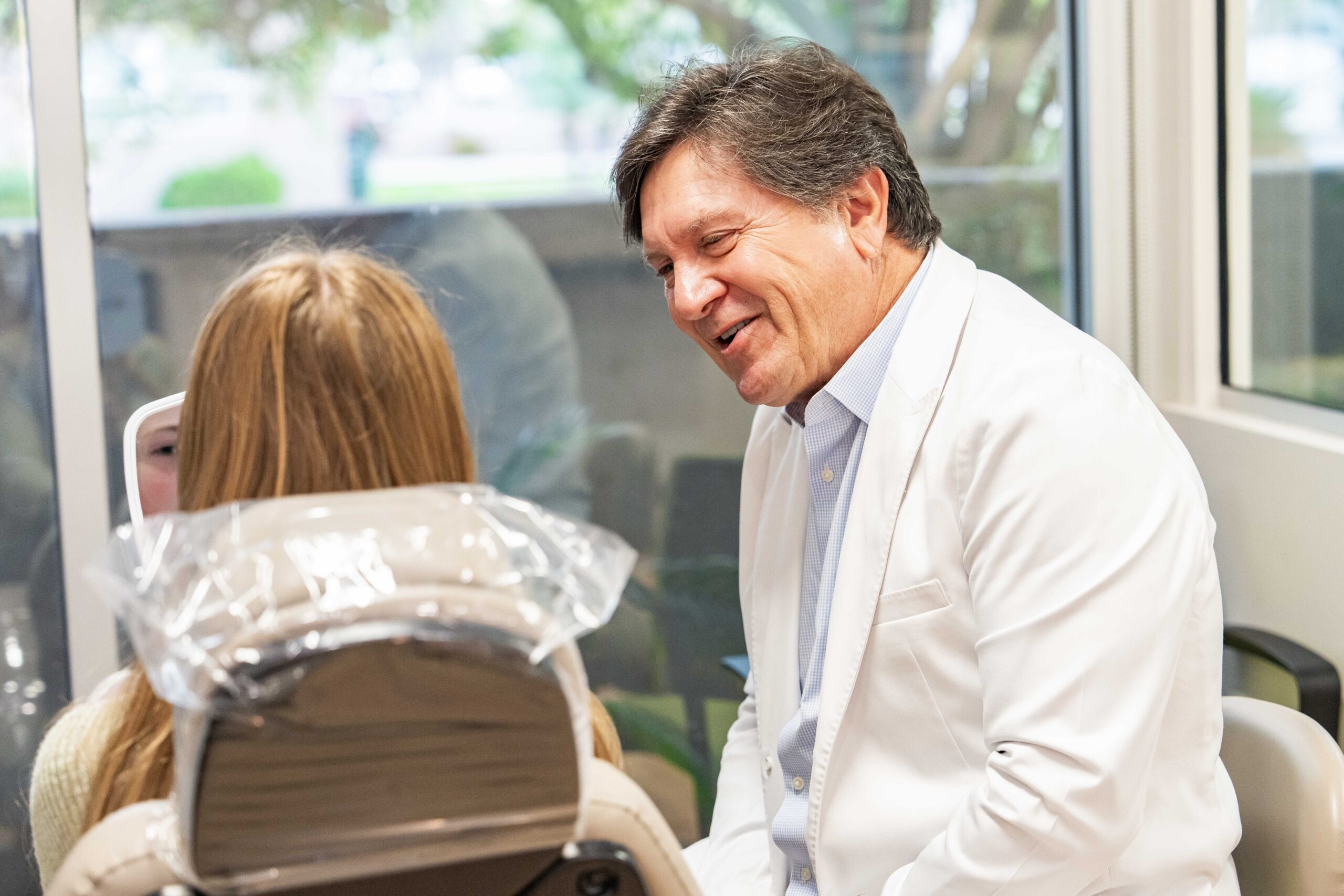 doctor and patient smiling